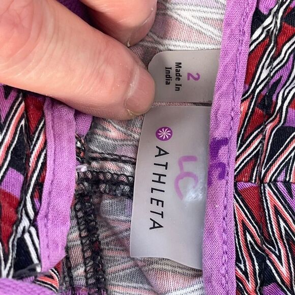 Athleta Ariel Fo Sho Thistle Print Shorts Sz 2/XS - Picture 6 of 9